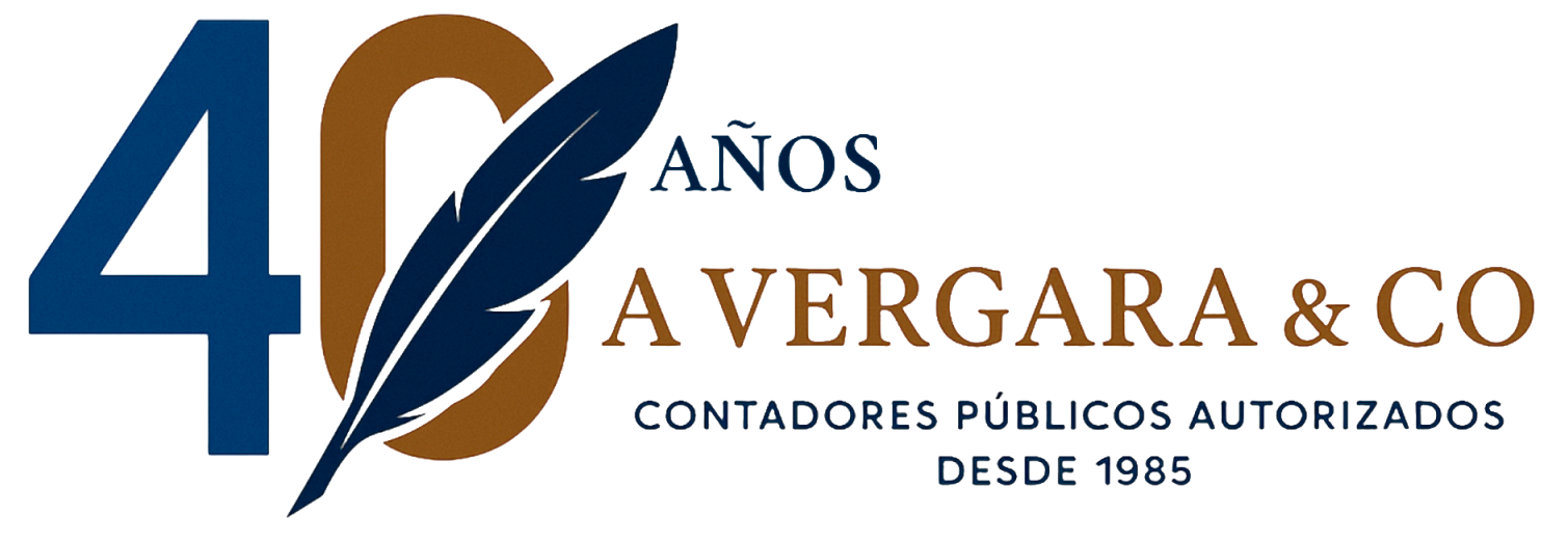 logo de los 40 años de Avergara & CO con marco